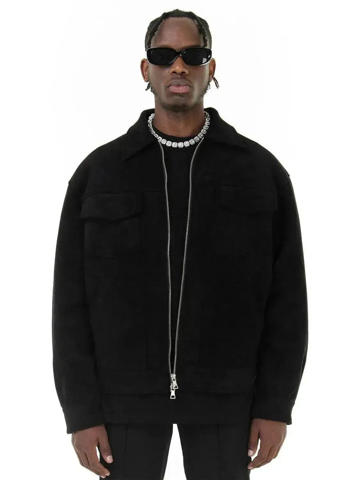 Drune | Wildleder Truckerjacke für Herren