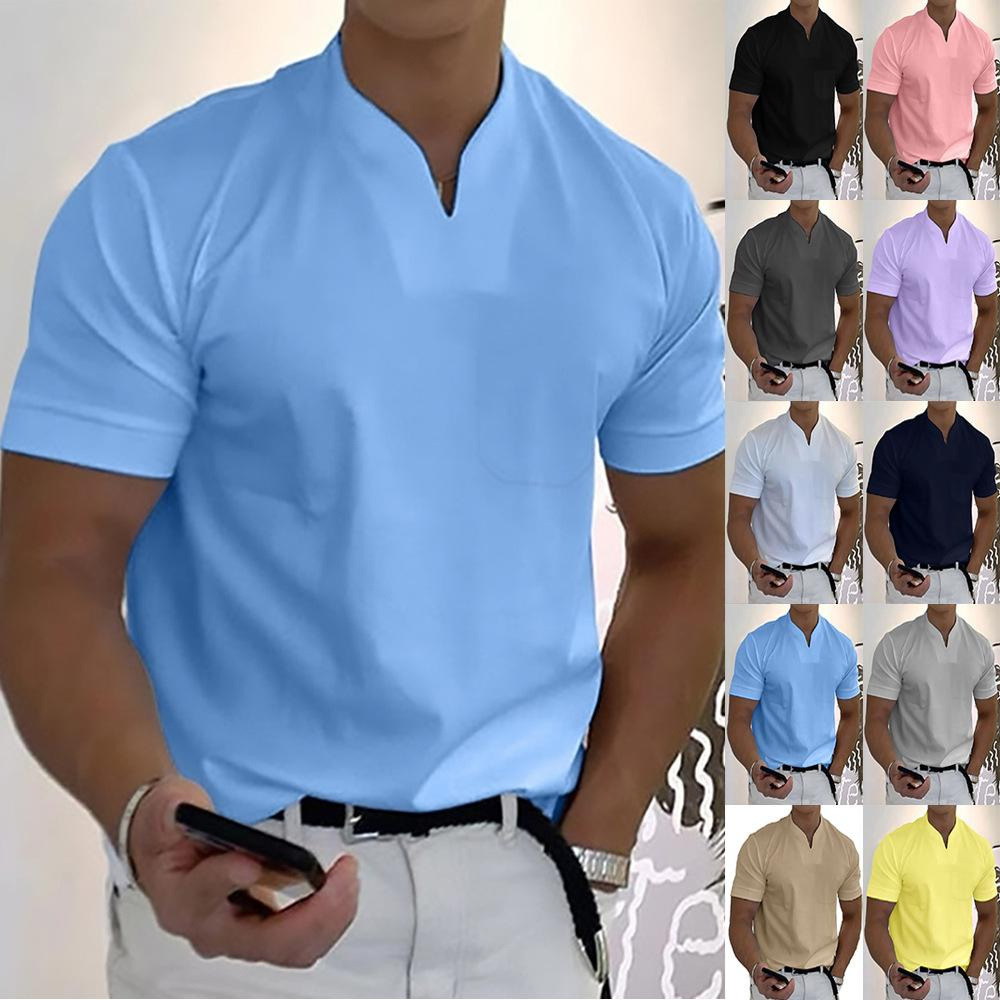 Drune | T-shirt Weiß Herren V-ausschnitt