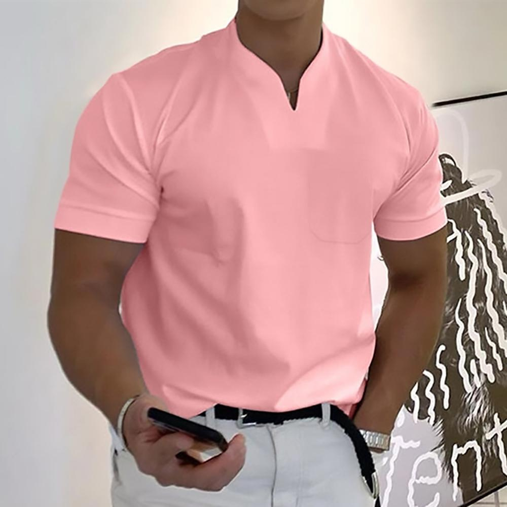 Drune | T-shirt Weiß Herren V-ausschnitt