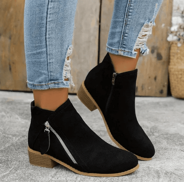 Drune | Klassische Stiefeletten Mit Blockabsatz Stiefel Damenschuhe