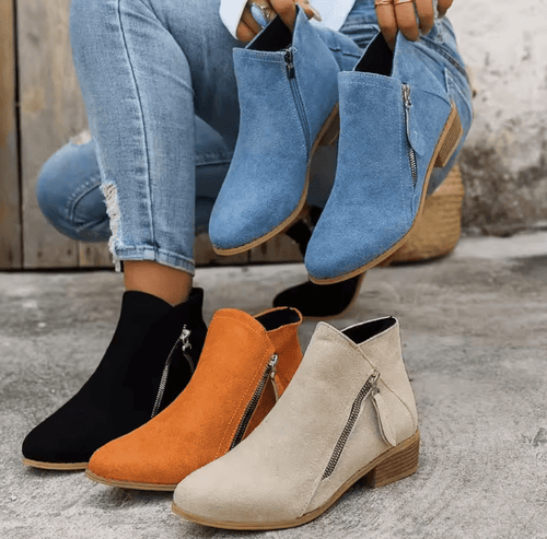 Drune | Klassische Stiefeletten Mit Blockabsatz Stiefel Damenschuhe