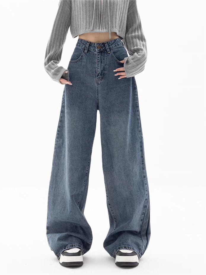 Drune | Blaue Baggy Boyfriend Jeans