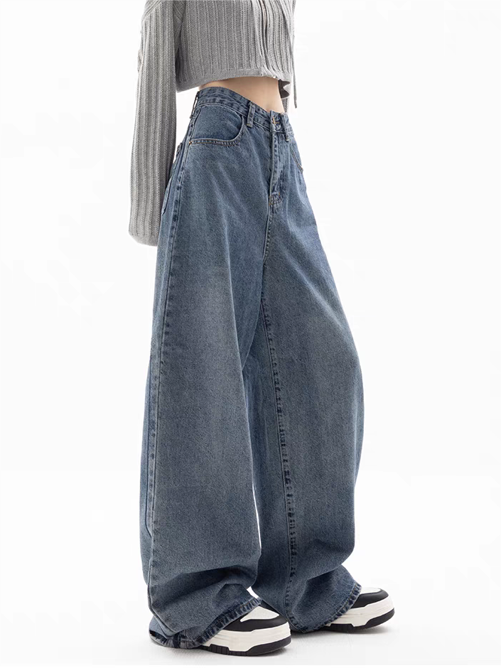 Drune | Blaue Baggy Boyfriend Jeans