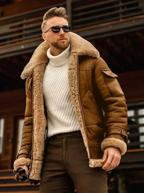 Drune | Dicke Fell Männer Winterjacke