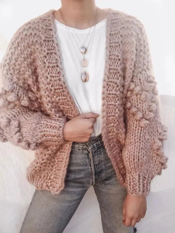 Drune | Gestrickter Twist Lockerer Strickjacke