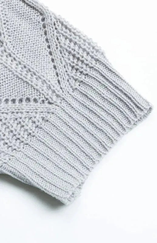 Drune | Twist Damen Strickjacke Pullover im Strickmuster