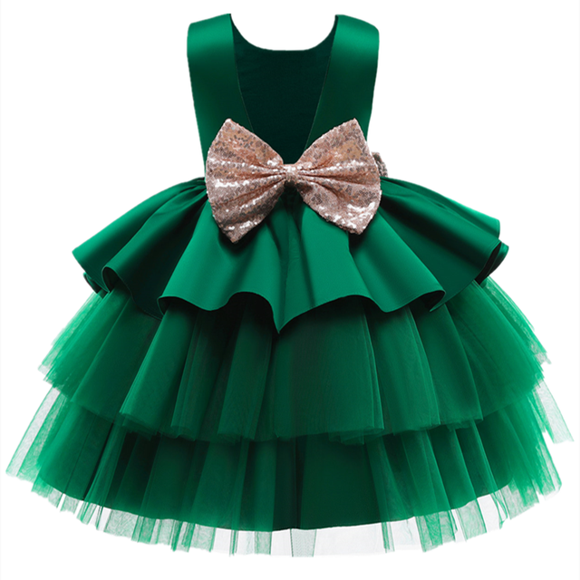 Drune | Mädchenkleid für Babys Große Schleife Taufkleid Festkleider