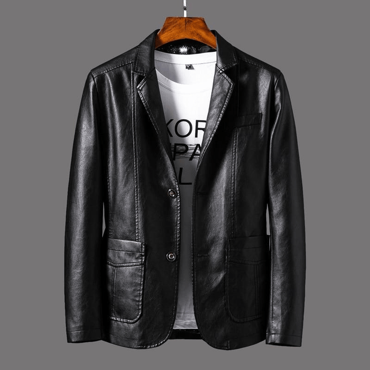 Drune | Stilvolle Leder Herren Blazer Klassischer Schnitt