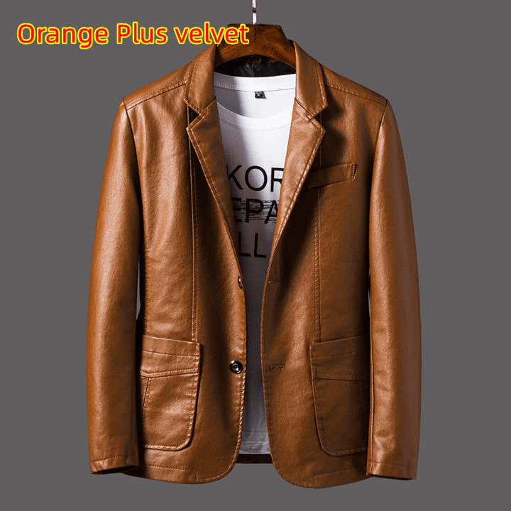 Drune | Stilvolle Leder Herren Blazer Klassischer Schnitt