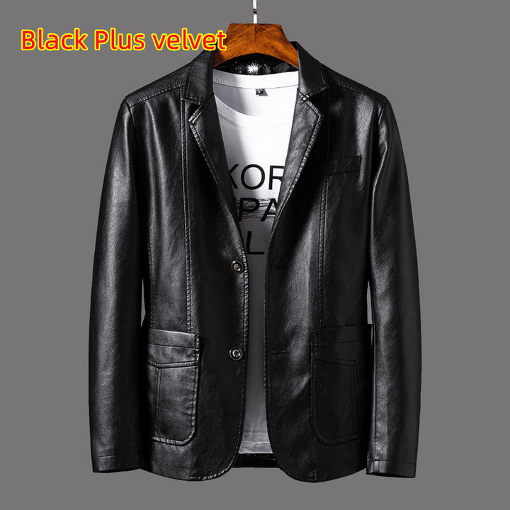Drune | Stilvolle Leder Herren Blazer Klassischer Schnitt