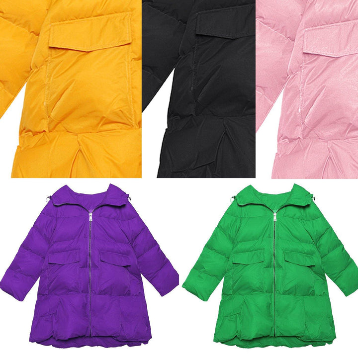 Drune | lila Übermantel Oversize Jacken & Mäntel Kapuzenwinter Wintermäntel