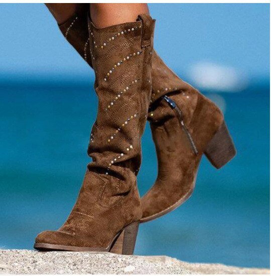 Drune | Bequeme Wildlederstiefel für Damen