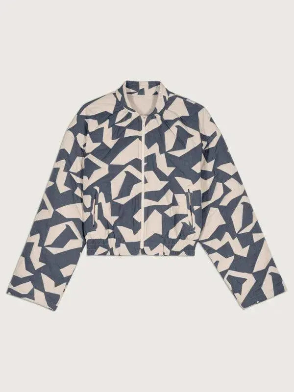 Drune | Trendy Lockere Winter Druck Steppjacke