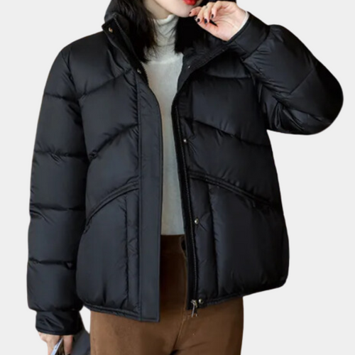 Drune | Damen Pufferjacke Mit Hohem Kragen - Reißverschluss