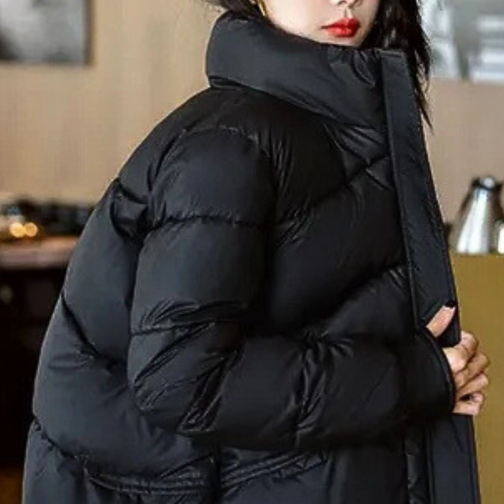 Drune | Damen Pufferjacke Mit Hohem Kragen - Reißverschluss