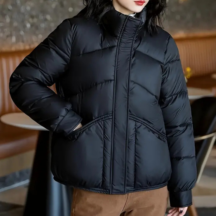Drune | Damen Pufferjacke Mit Hohem Kragen - Reißverschluss