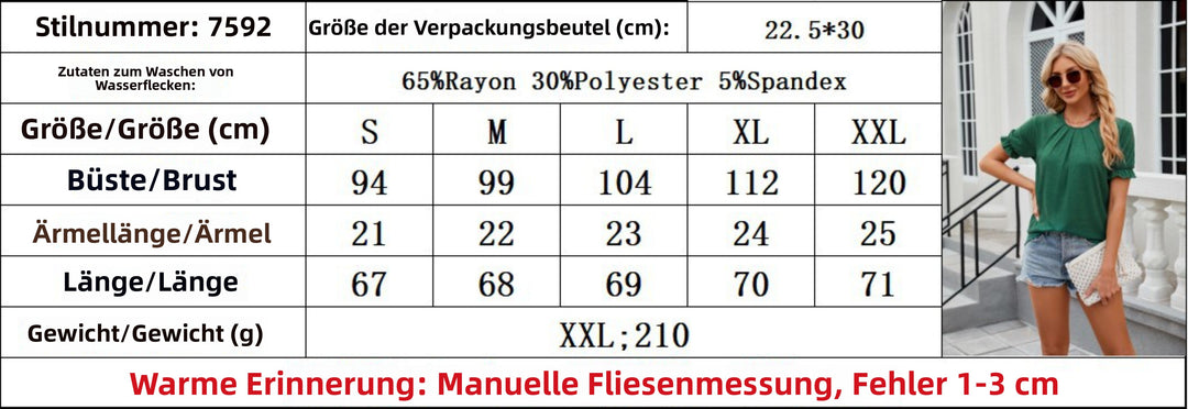 Drune | Solide Farbe Rundhalsausschnitt lose kurze Ärmel