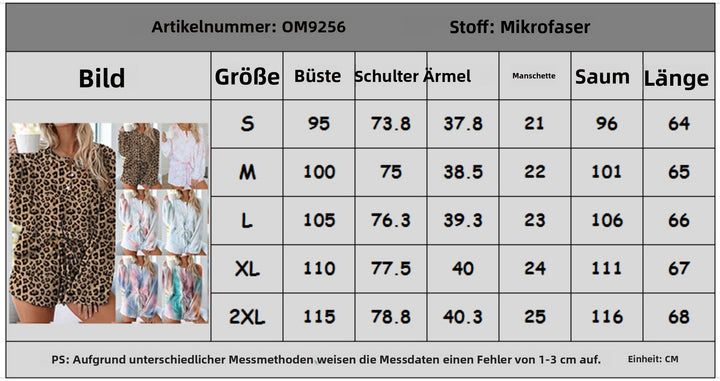 Drune | Batik bedrucktes Langarm-Shorts-Set