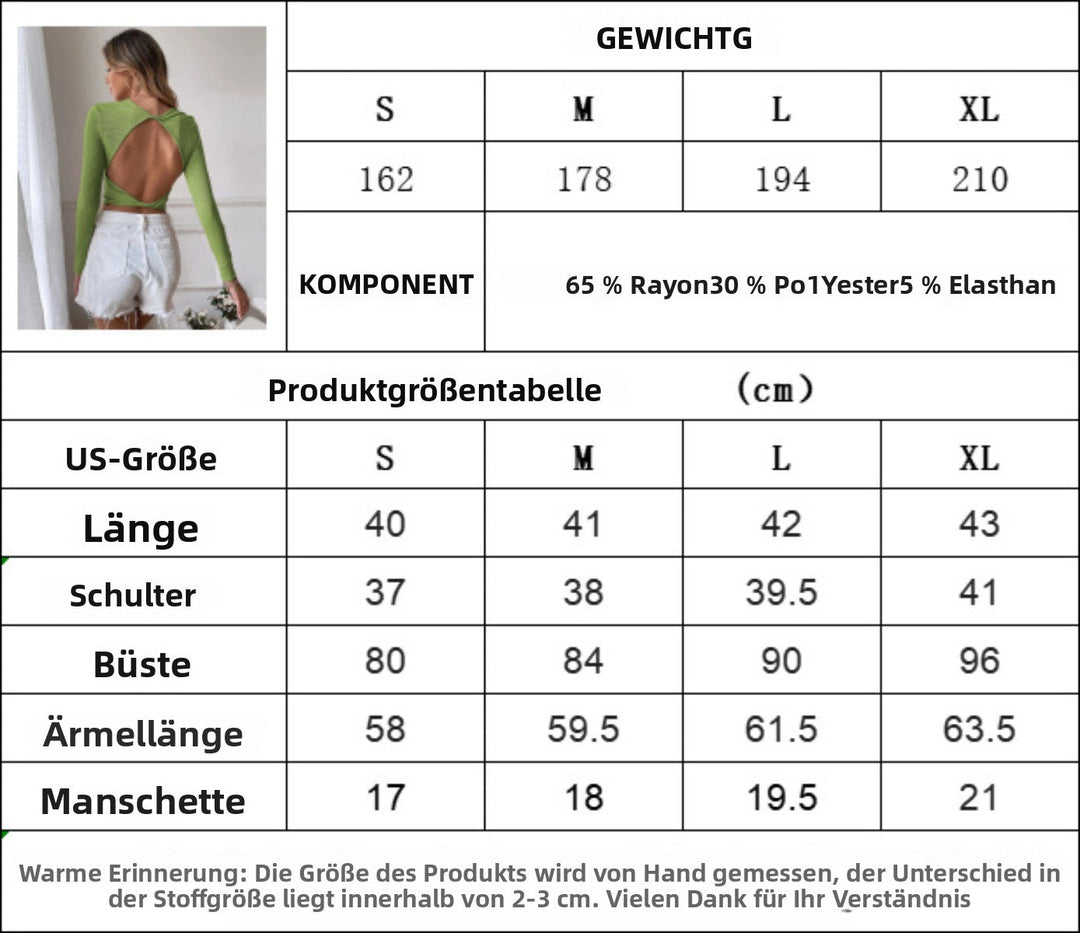 Drune | Langärmeliges Oberteil mit Neckholder-Strick