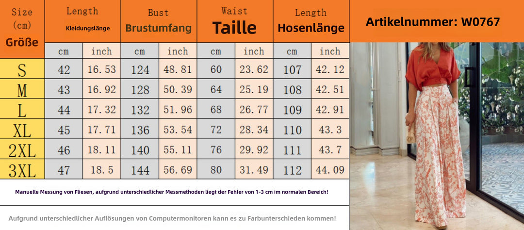 Drune | Zweiteiliges Set mit V-Ausschnitt und Hose mit weitem Bein
