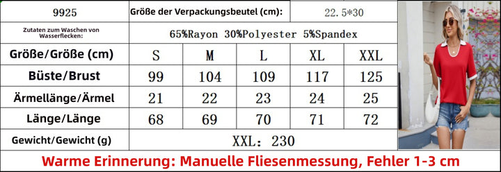 Drune | Kontrastierende Revers kurze Ärmel