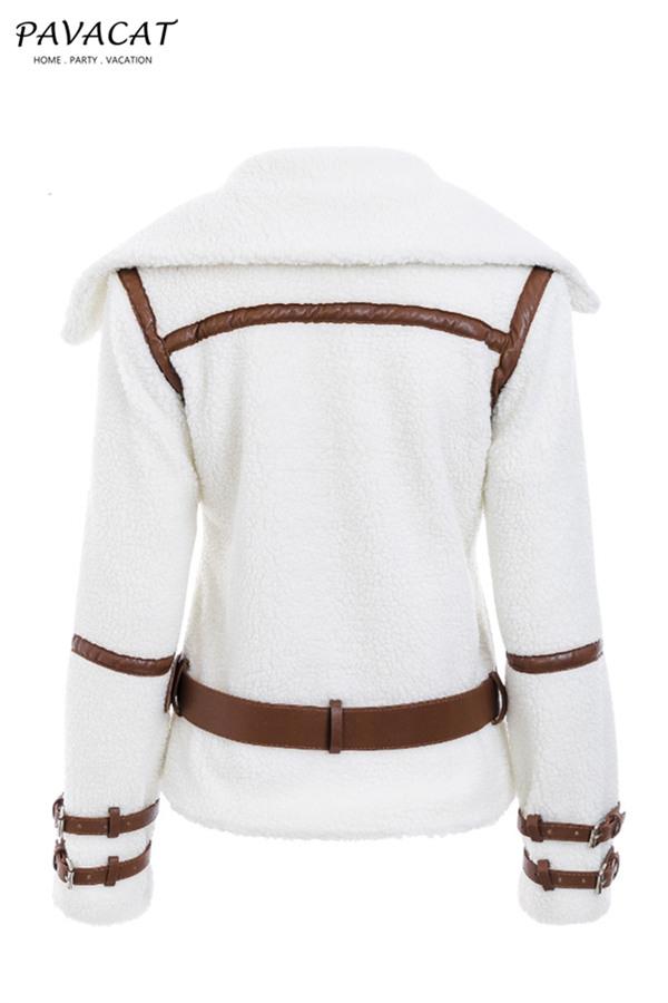 Drune | Parka Gürtel Shaggy Jacke