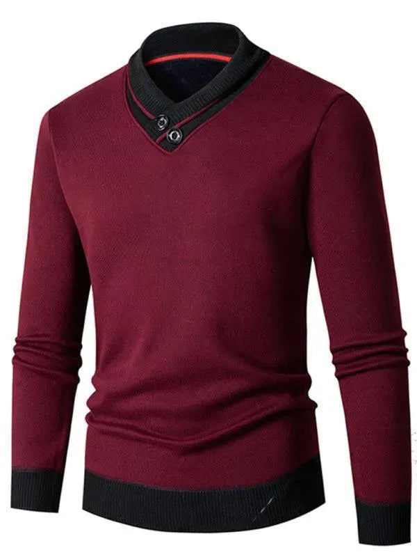 Drune | Slim Fit V-Ausschnitt Herren Pullover