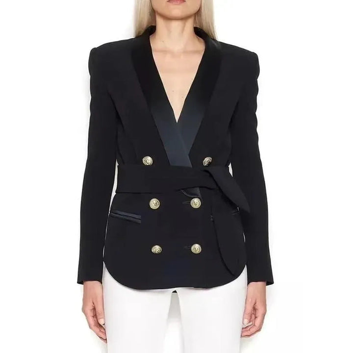 Drune | Smoking Blazer Jacke Damen - Lässig - Unifarben