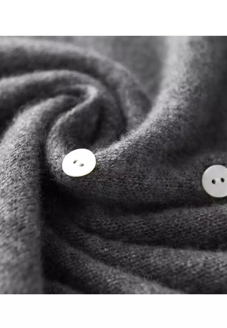 Drune | Sweatshirt - Kaschmir-Cardigan mit Knopf Herbst