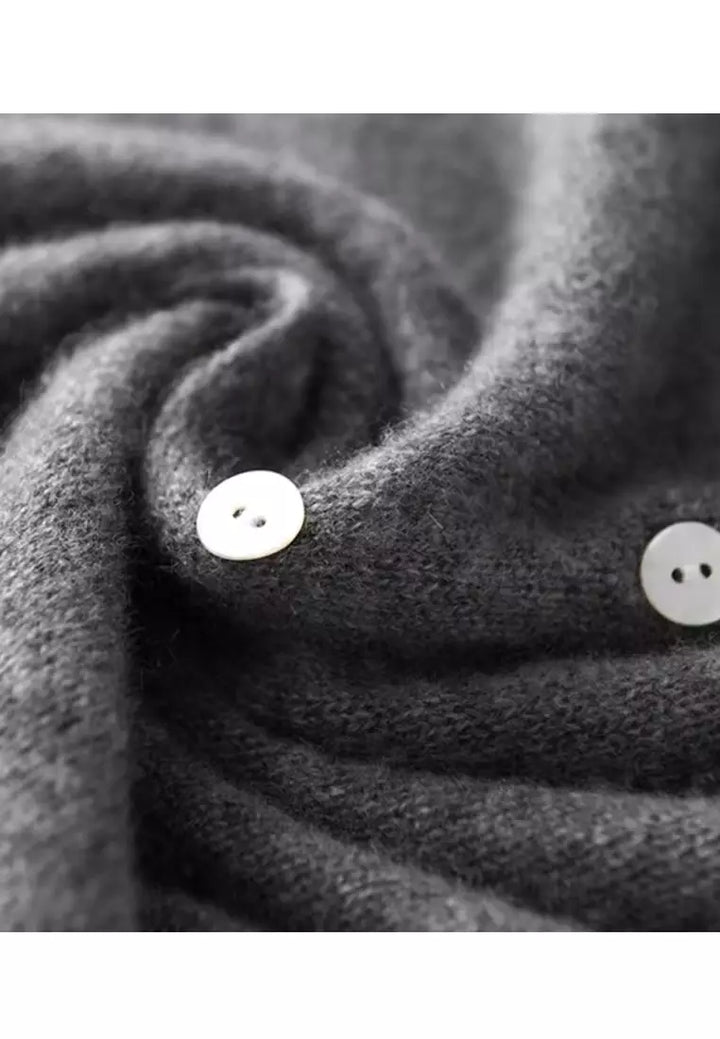 Drune | Sweatshirt - Kaschmir-Cardigan mit Knopf Herbst