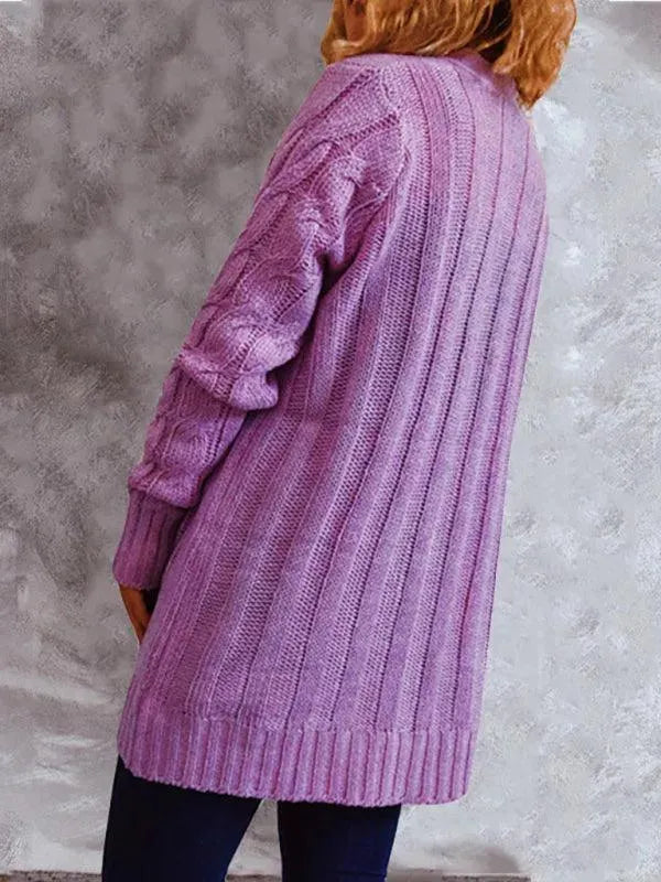 Drune | Pocket Lange Damen Strickjacke Pullover