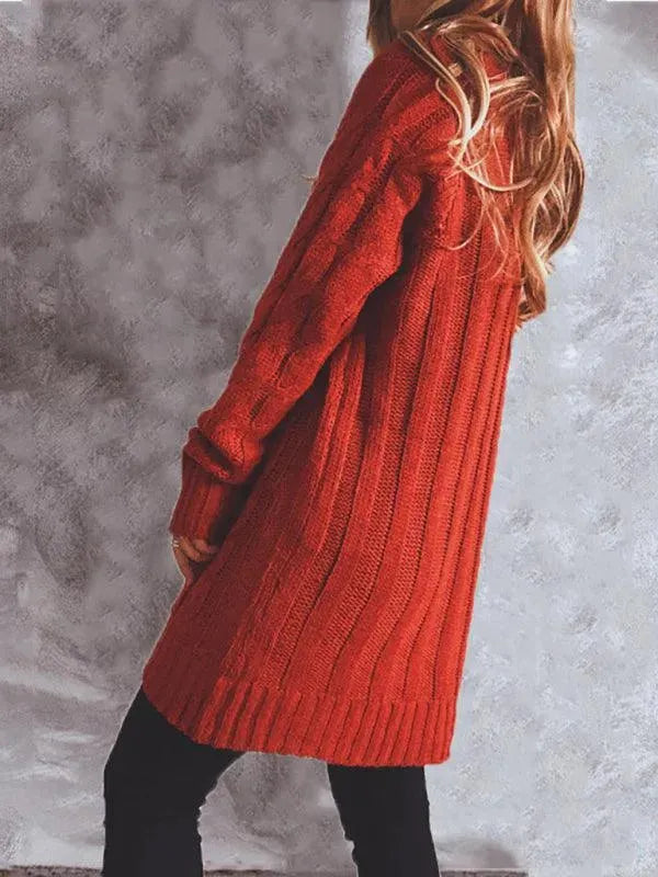 Drune | Pocket Lange Damen Strickjacke Pullover