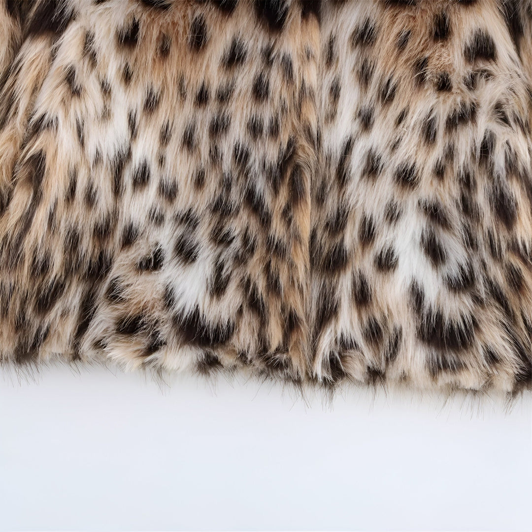 Drune | Trendiger Leopard-Print Wintermantel