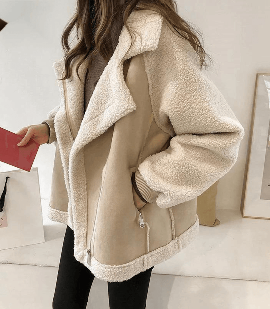 Drune - Übergroße Teddyjacke
