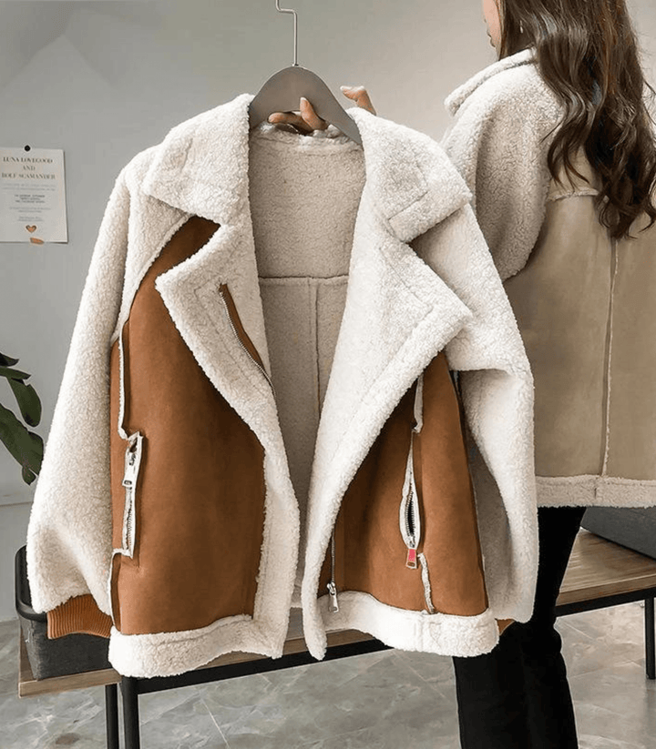 Drune | schicke, gemütliche und elegante Lammfell-Optik für Frauen im Winter