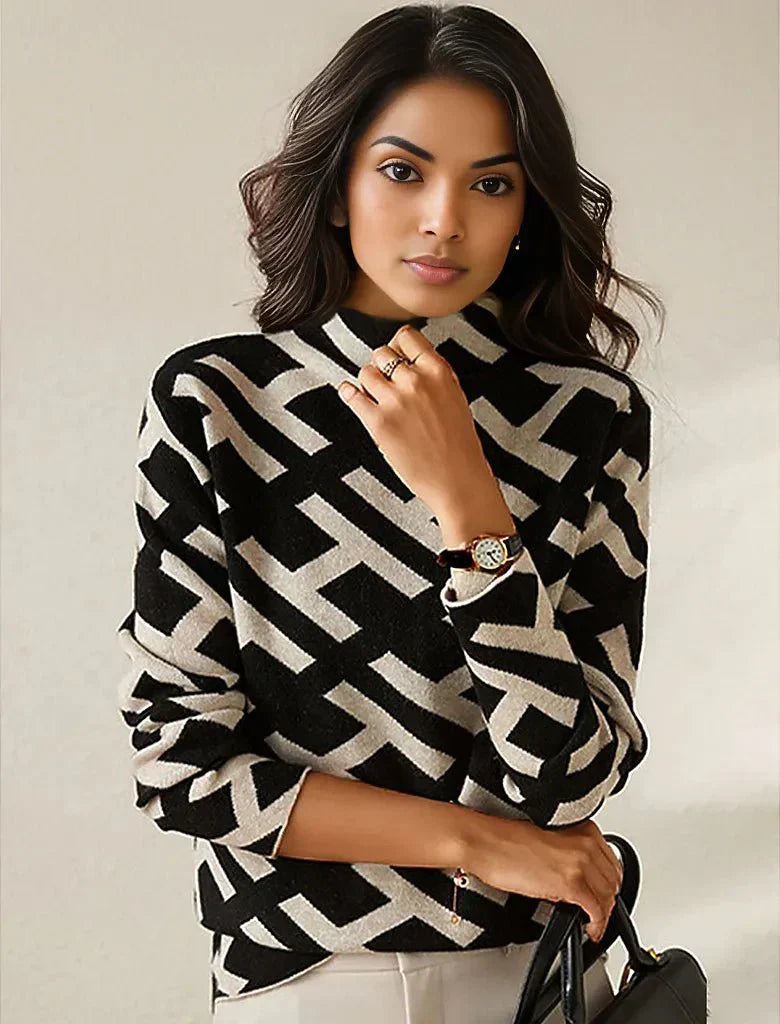 Drune | Pullover Mit Geometrischem Muster Für Frauen