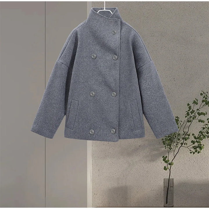 Drune | Wollmischung Jacke mit Hohem Kragen und Knöpfen