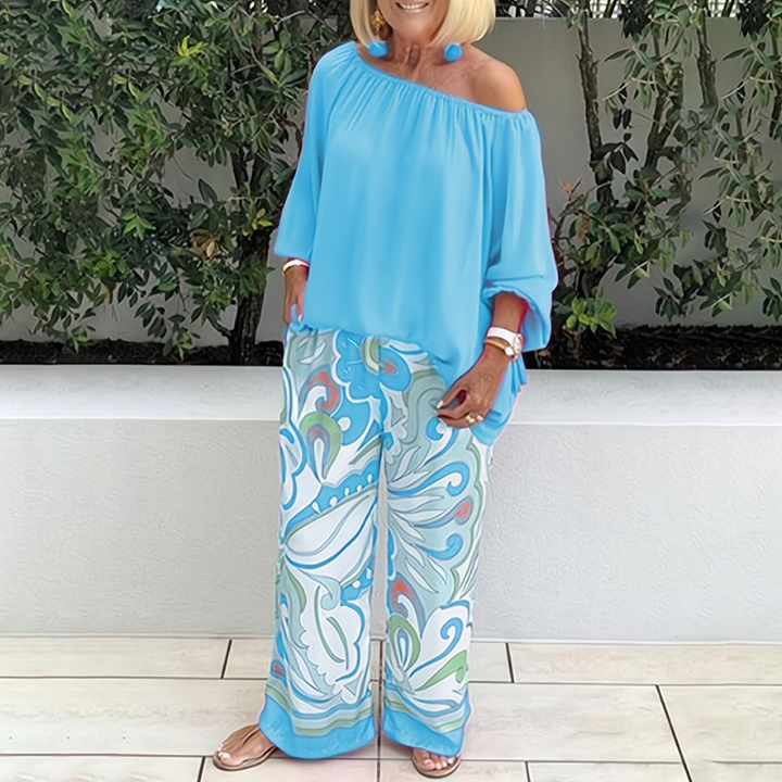 Drune | Bluse und Hose Set | Elegantes und Bequemes Zweiteiliges Outfit