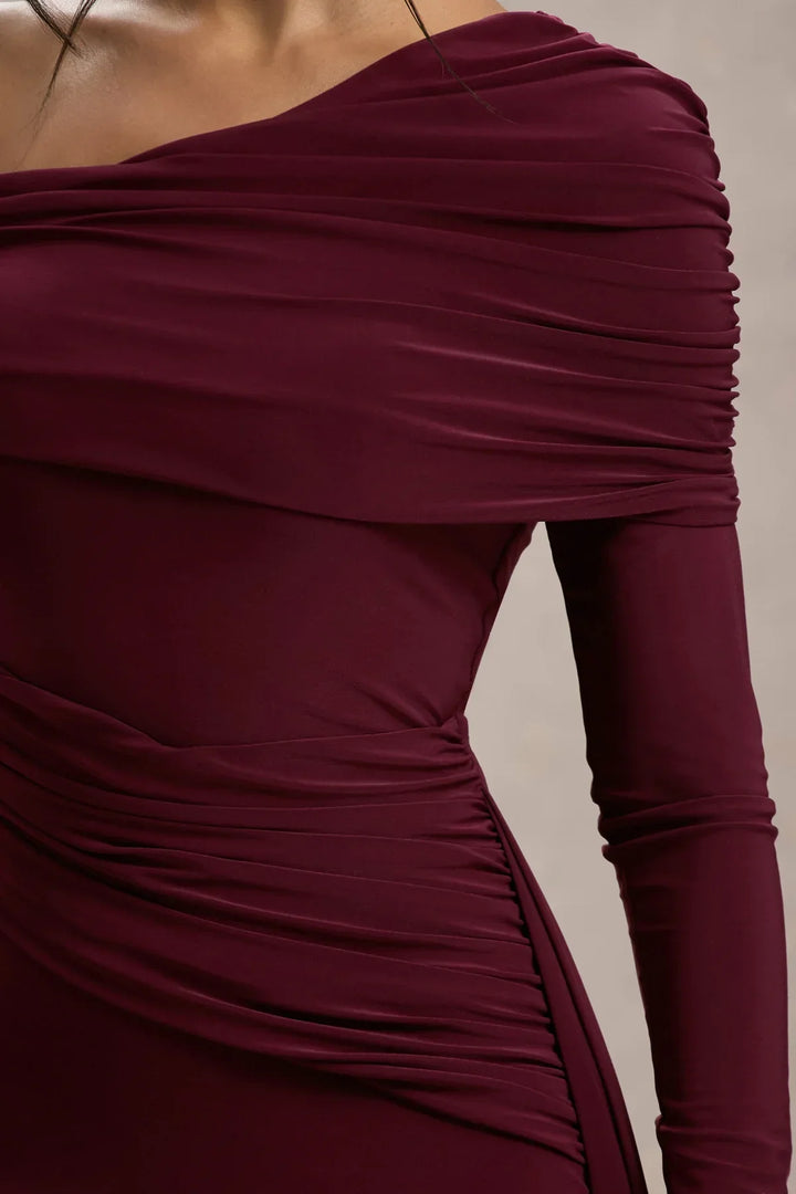 Drune | Schuppen Falten Maxi Kleid