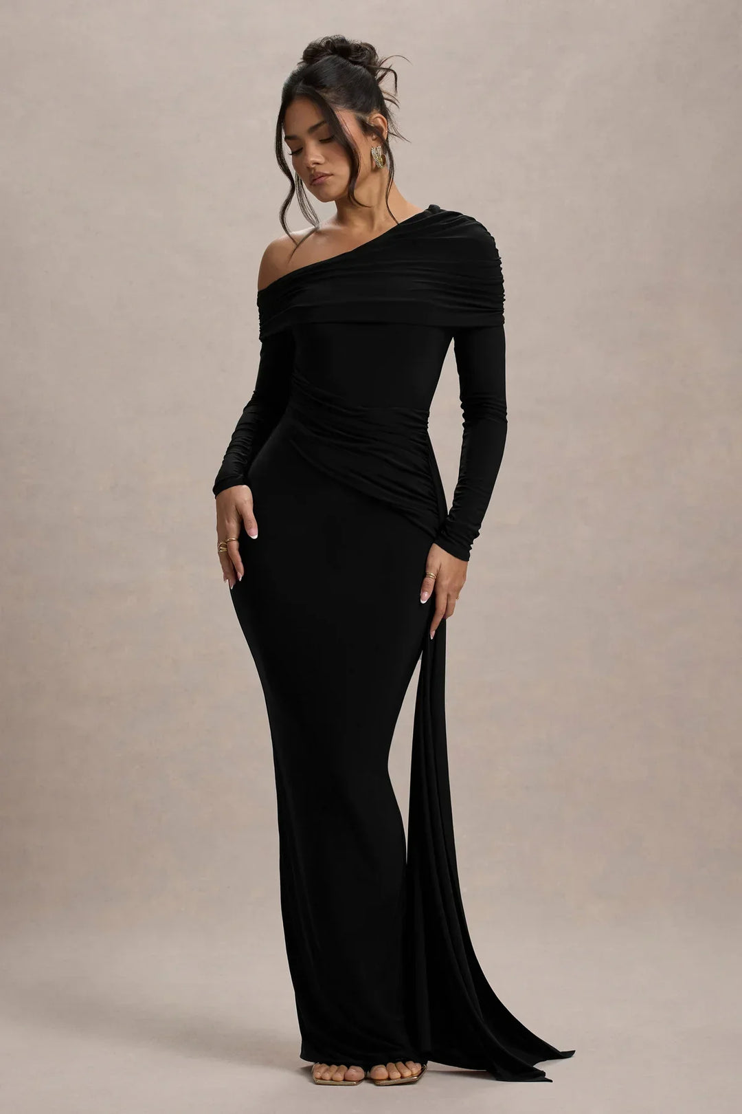 Drune | Schuppen Falten Maxi Kleid