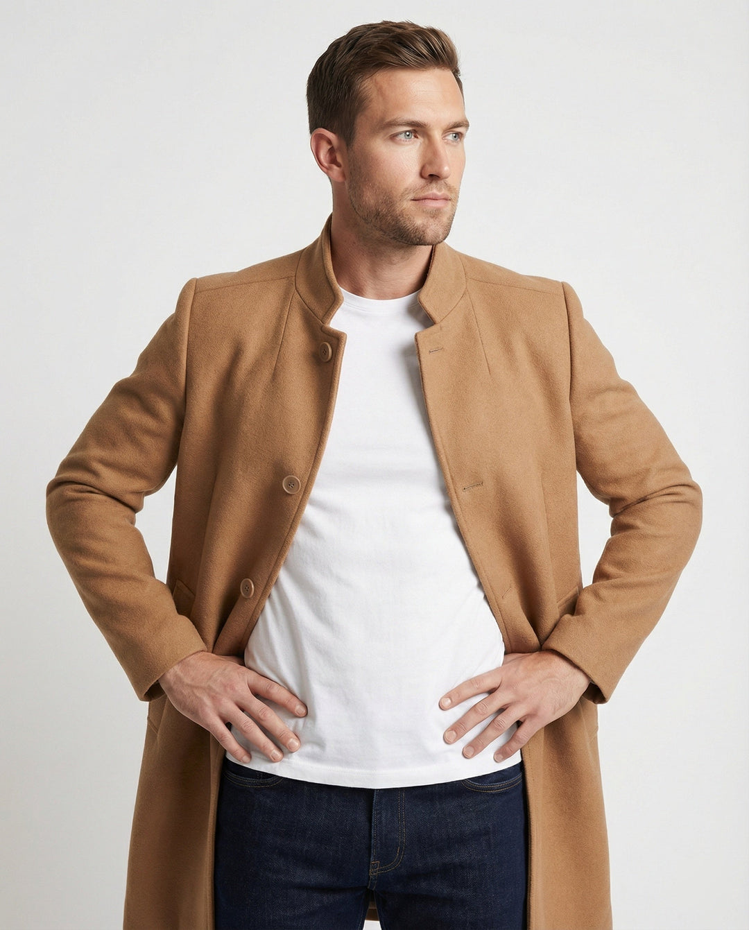 Drune | Übergangsjacke für Männer mit Knöpfen Ideal für Den Frühling