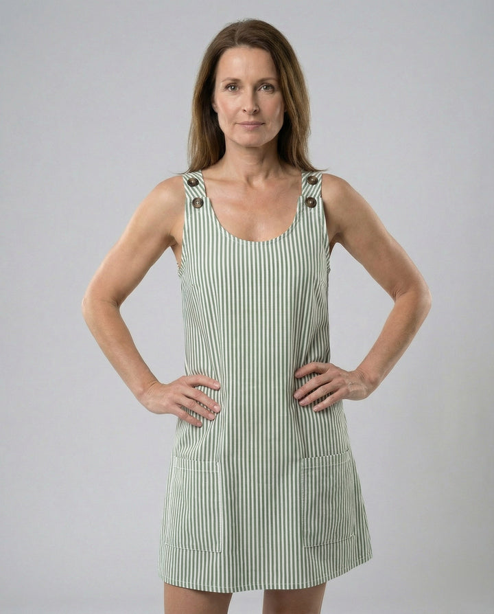 A-Linien Trägerkleid Mit Taschen Damen