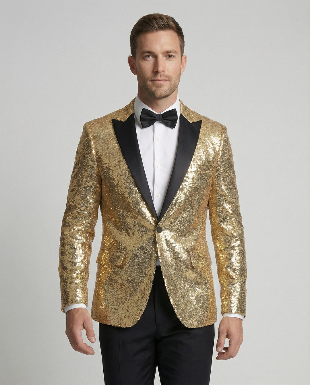 Glänzender Herren Pailletten Blazer