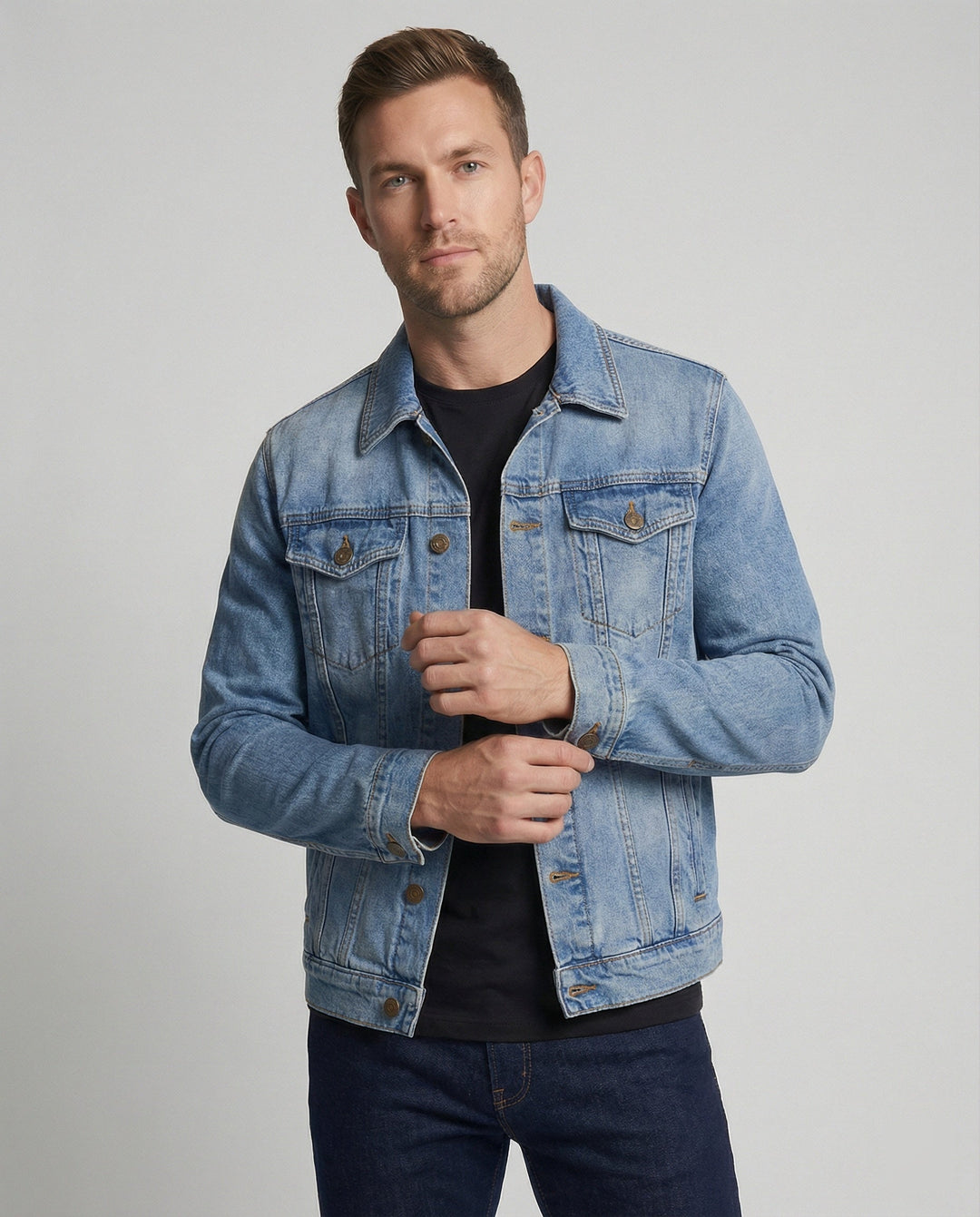Herren Jeansjacke Denim Worker