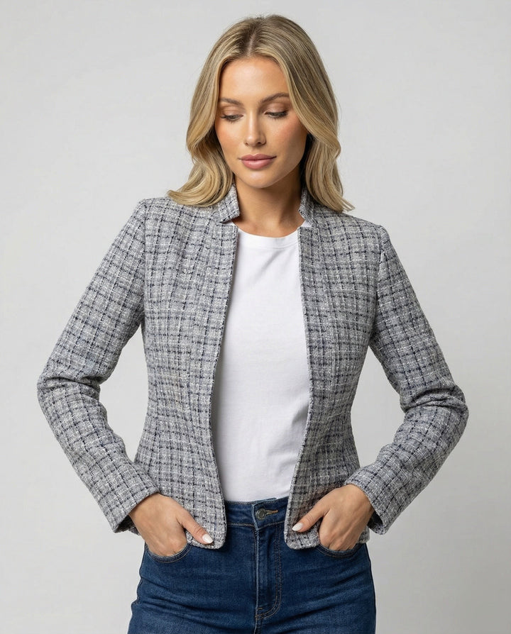 Damen Eleganter Blazer mit Tailliertem Schnitt | Drune