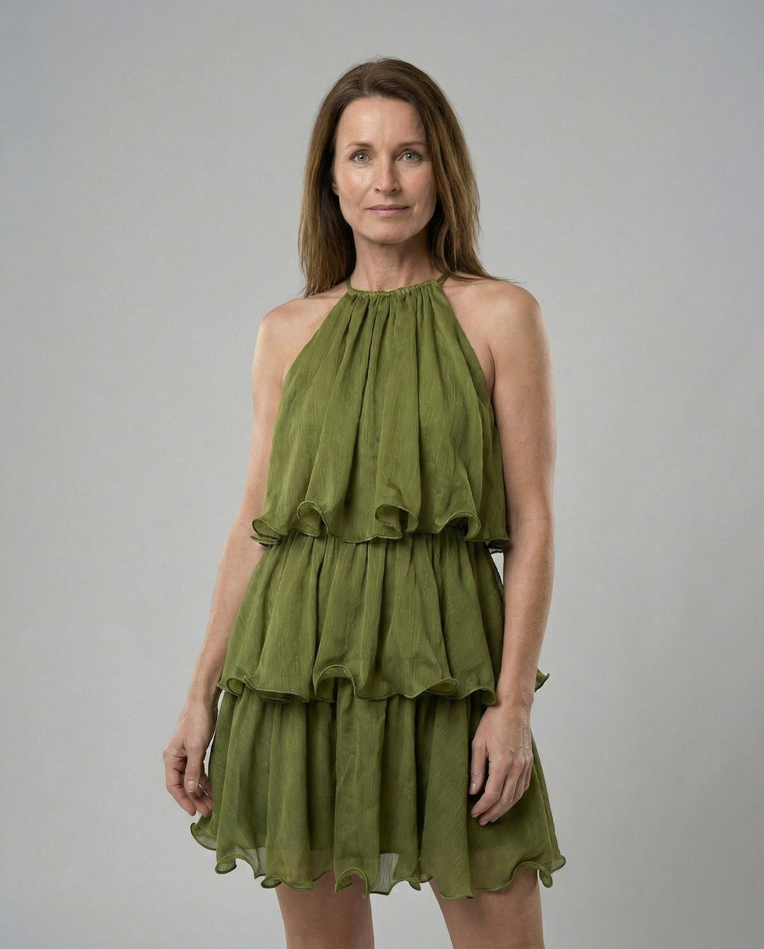 Damen Freizeitkleid Mini hochgeschlossen