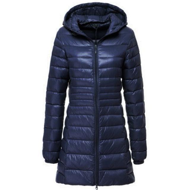Drune | lange Daunenjacke für Damen