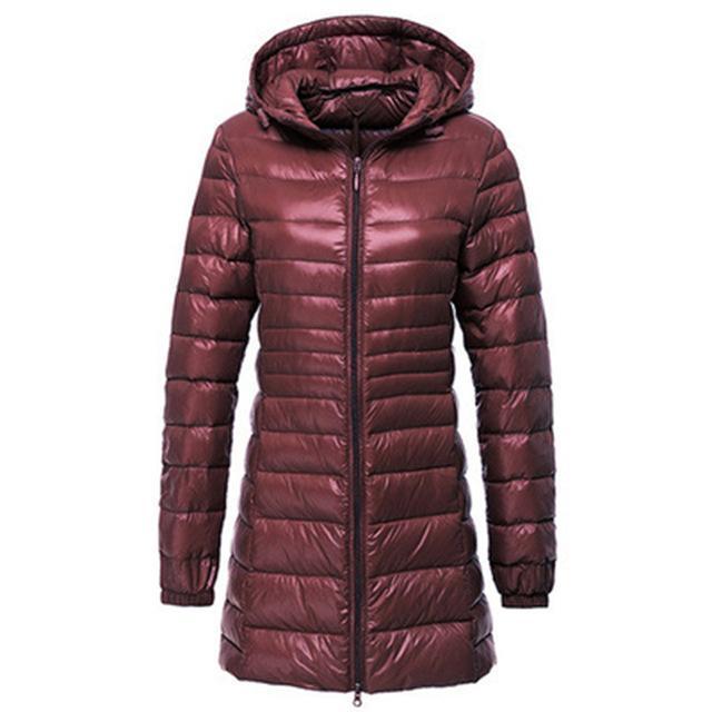 Drune | lange Daunenjacke für Damen