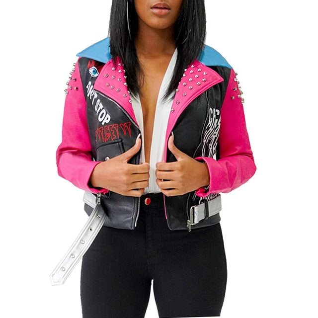 Drune | Sieh das Licht Fuchsia bedruckte Jacke