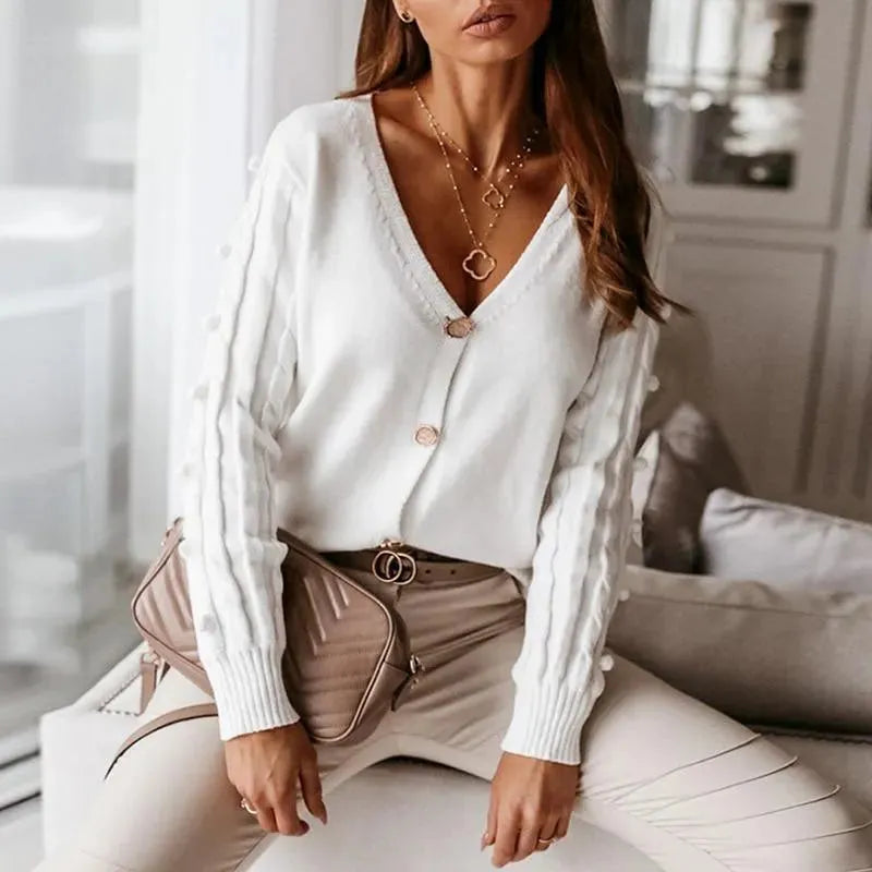 Drune | Ausschnitt Strickjacke Pullover Top für Frauen